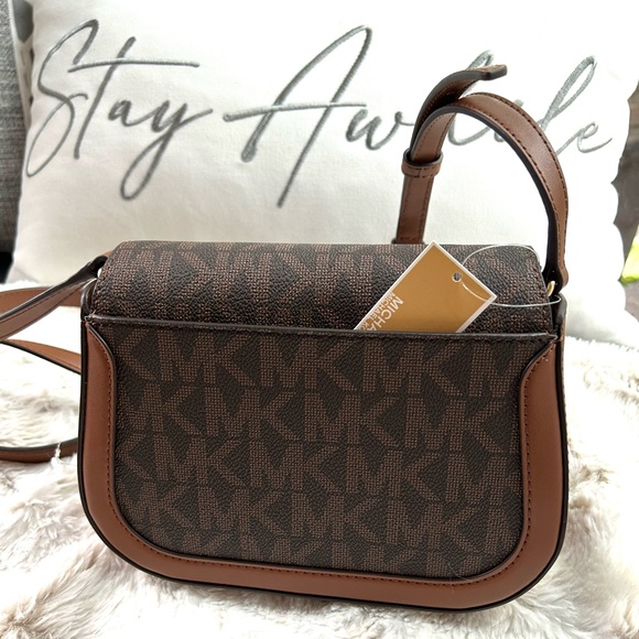 NWT authentic Michael Kors Lucie saddle Leather Bag - Picture 8 of 11